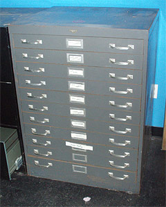 Flats Cabinet - 2" deep drawers