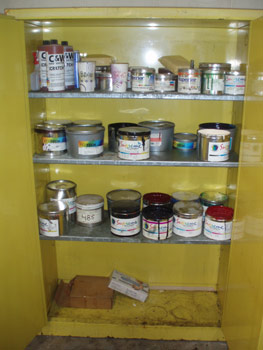 Fire Proof Ink and Solvent Cabinet - with
                ink