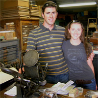 Amanda and Jeff visit the Excelsior Press