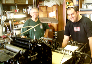 John & Scott McCaughey on the Heidelberg Windmill.