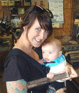 Lauren & Her
                  Son at The Excelsior Press