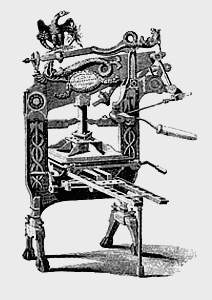 Georege Clumer's Columbian Printing
                Press circa 181`4