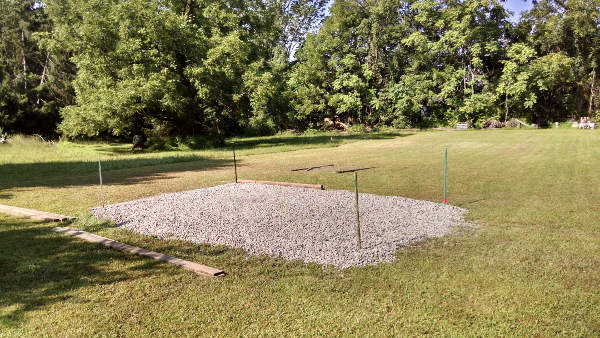 Gravel Pad for our new shed