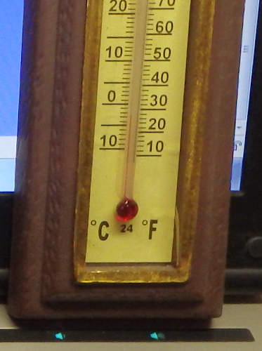 27 degrees
                      at my desk