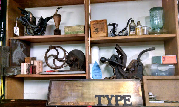 Antiques Shelf
                      at Excelsior Press