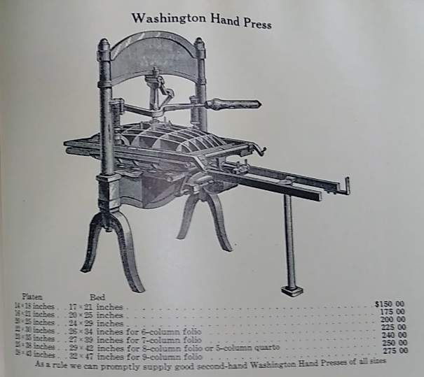 Washington Hand
                    Press