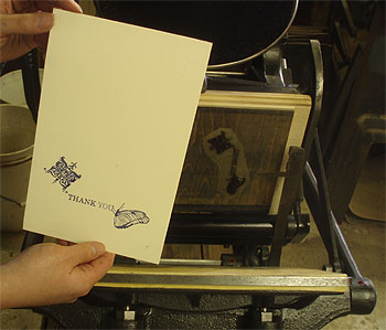 letterpress card printed by Wanda Liu