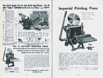 Craftsmen Machinery Company Imperial
                        Printing Pres