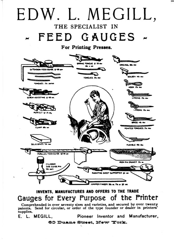 Original
                                  Advertising Flier for Megill's Gauge
                                  Pins