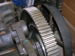 Cleaned gears on 10x15 C&P Printing Press