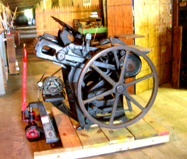 10 x15 C&P platen press on skid