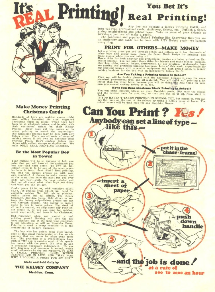 1929 Kelsey Company Advertisement