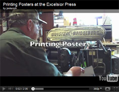 Video - Printing Leekfest Posters
                                at The Excelsior Press