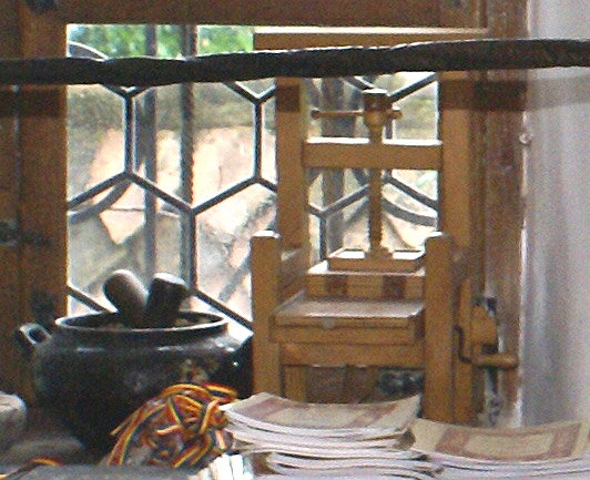 Model of old Wooden Platen Press