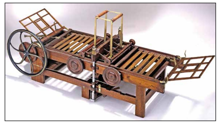 Bed-n-Platen Press Patent
                            Model - Adams, 1830