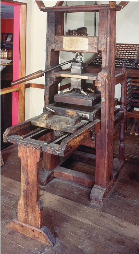 Ben Franklin's Printing Press at the
                Smithsonian
