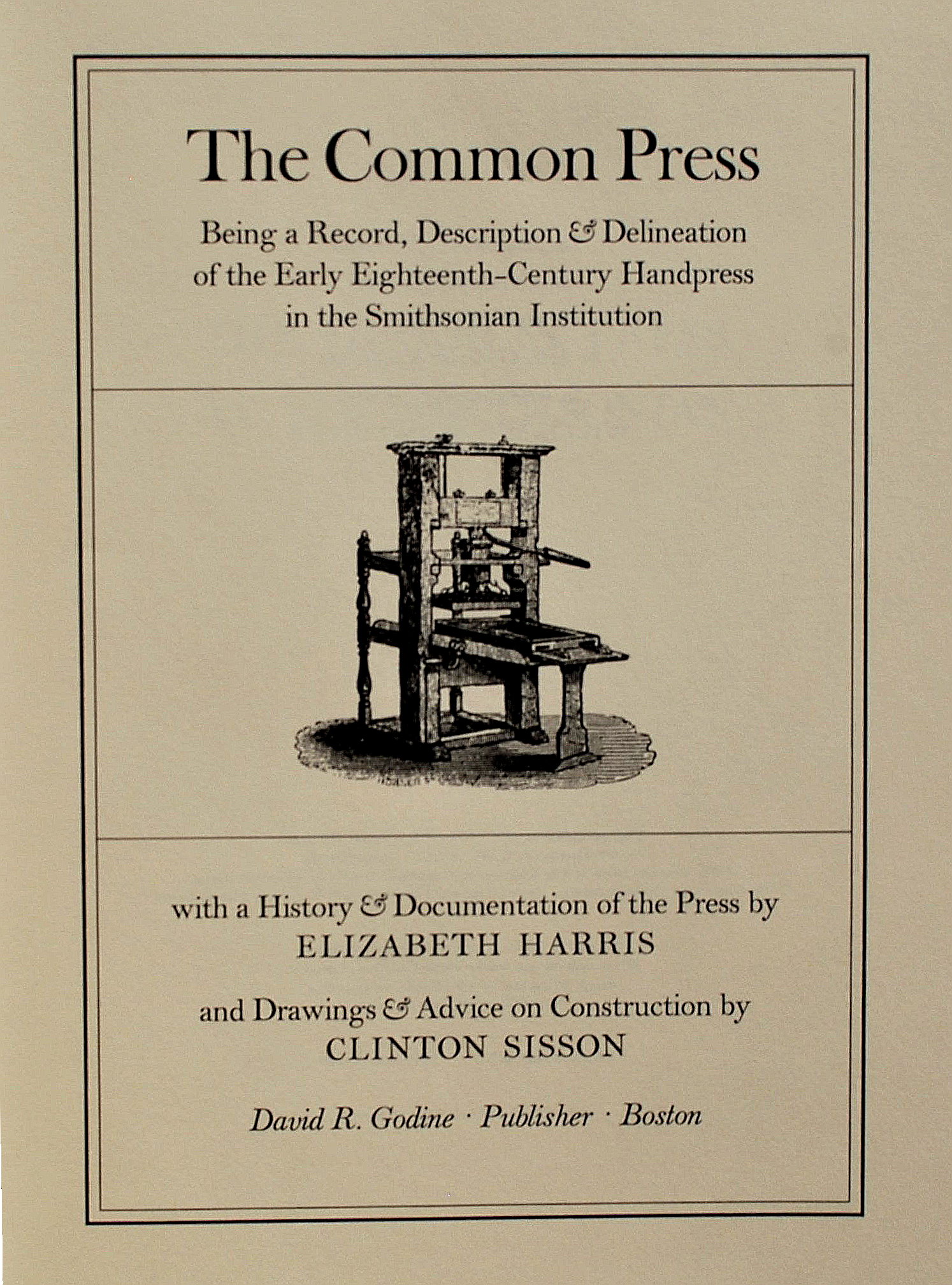 The Common Press by Elizabeth
                Harris & Clinton Sisson