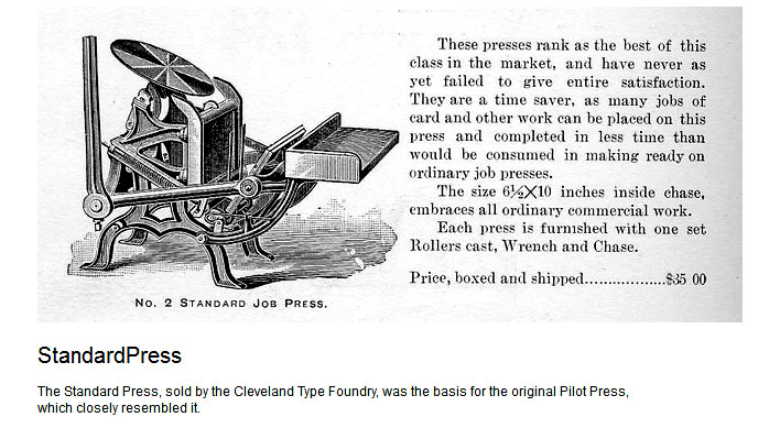 Thorp Pilot Press, from Stephen O. Saxe
