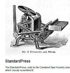 HH Thorpe
                            "Standard" Pilot Press- from
                            S.Saxe