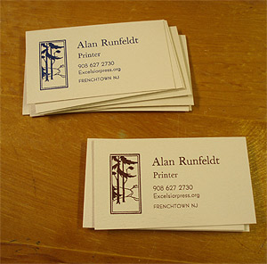 Alan Run feldt, Printer - business
                    card 2009