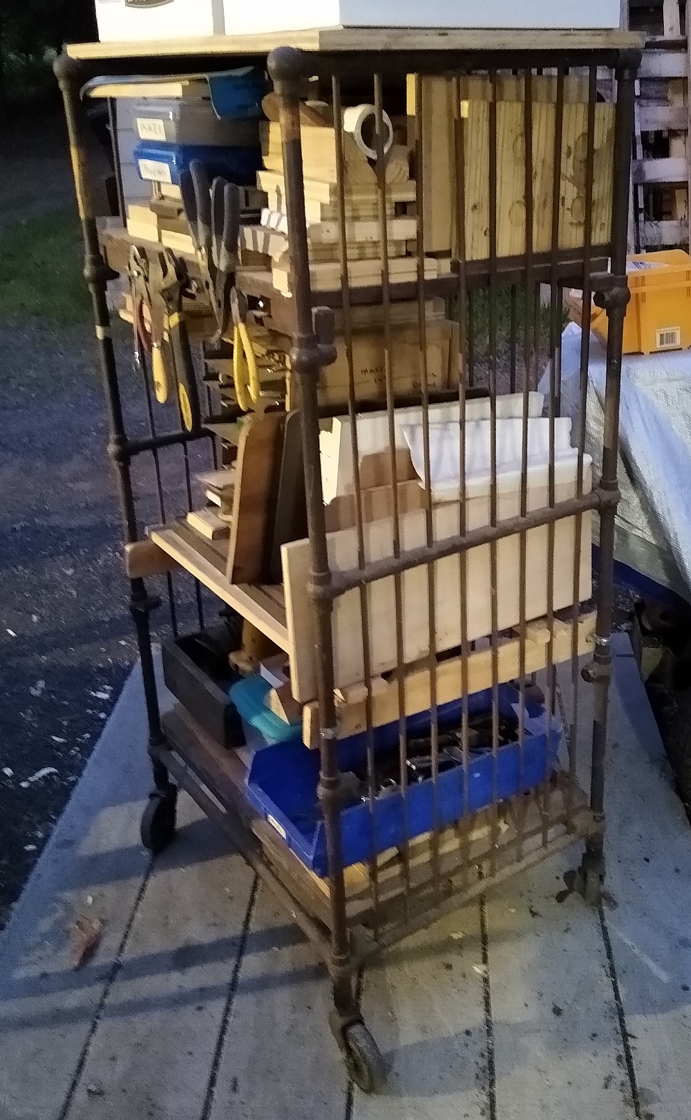 Antique Bindery Cart