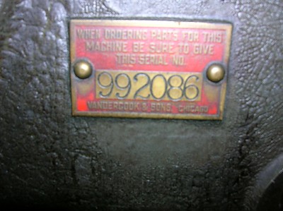 Composing Room Cylinder serial number