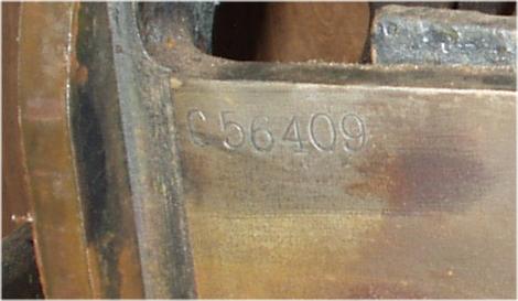 Serial Number on a Chandler & Price
                      Platen Press